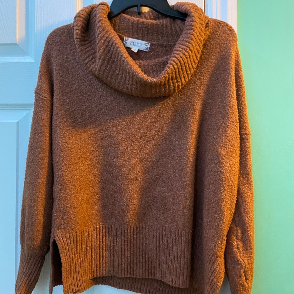 PinkRose burnt orange sweater